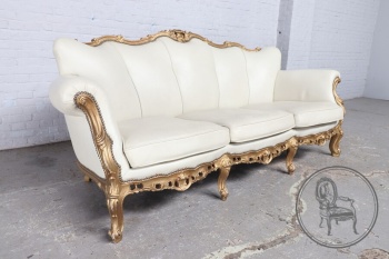 Старинная итальянская кожаная софа код. BE4139750