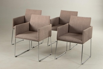 Старинные шведские кресла (4 шт.) в стиле ар-деко код. RM4103751