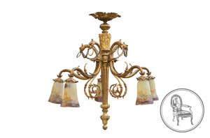 картинка Антикварная люстра салоне старинных вещей "Шебби" являющийся официальным дистрибьютором в России и Беларуси