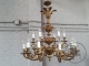 Старинная бронзовая люстра большого размера со стеклянными элементами код. BE4165447 фото 1