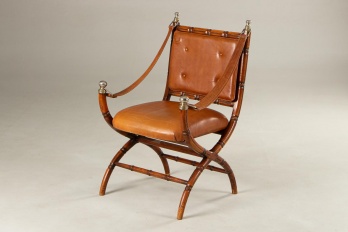 Старинное кресло в стиле кантри с кожаной обивкой код. RM4101669