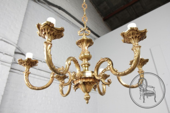 Антикварная люстра из бронзы в стиле Людовика XV код. BE107368