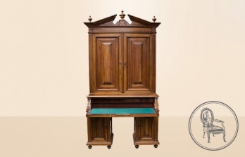 Антикварный секретер из ореха в стиле Генриха II код. VS1049