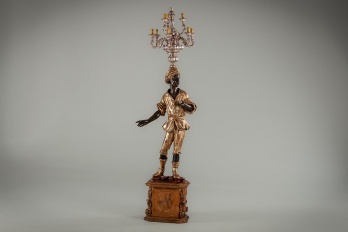 Старинный торшер в виде мавра код. RM4130224