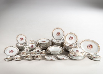 Столовый французский сервиз производства мануфактуры Limoges (Лимож) код. RM4147206