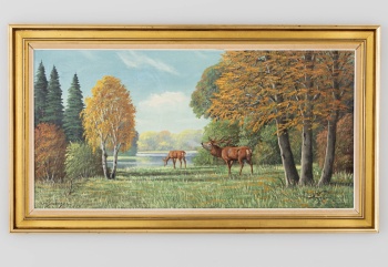 Старинная картина с оленями код.&nbsp;RM4164958