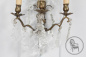 Антикварные настенные светильники (2 шт.) из бронзы с хрусталем на три рожка код. BE3259374 фото 5