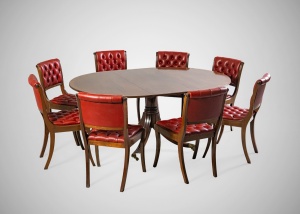 картинка Старинный английский комплект мебели для столовой из красного дерева салоне старинных вещей "Шебби" являющийся официальным дистрибьютором в России и Беларуси