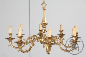 Антикварная люстра из бронзы на 8 рожков код. BE4097267