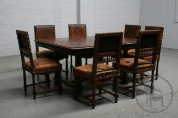 Антикварный стол и стулья (7 шт.) код. BE6197
