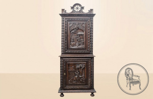 картинка Антикварный шкаф салоне старинных вещей "Шебби" являющийся официальным дистрибьютором в России и Беларуси