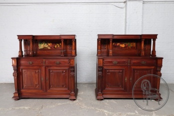 Пара антикварных комодов с росписью код. BE4142427